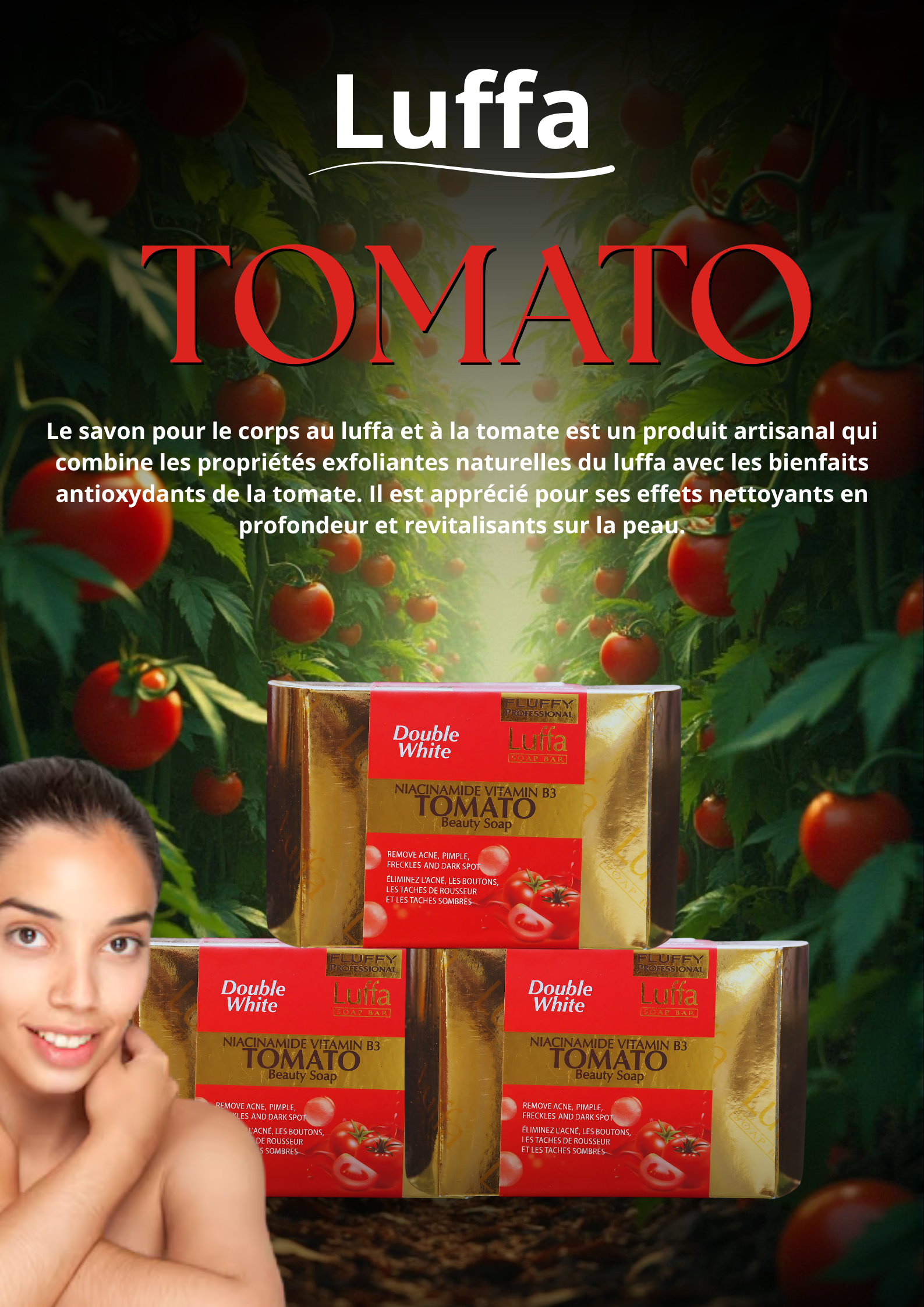 Savon de corps Luffa tomato