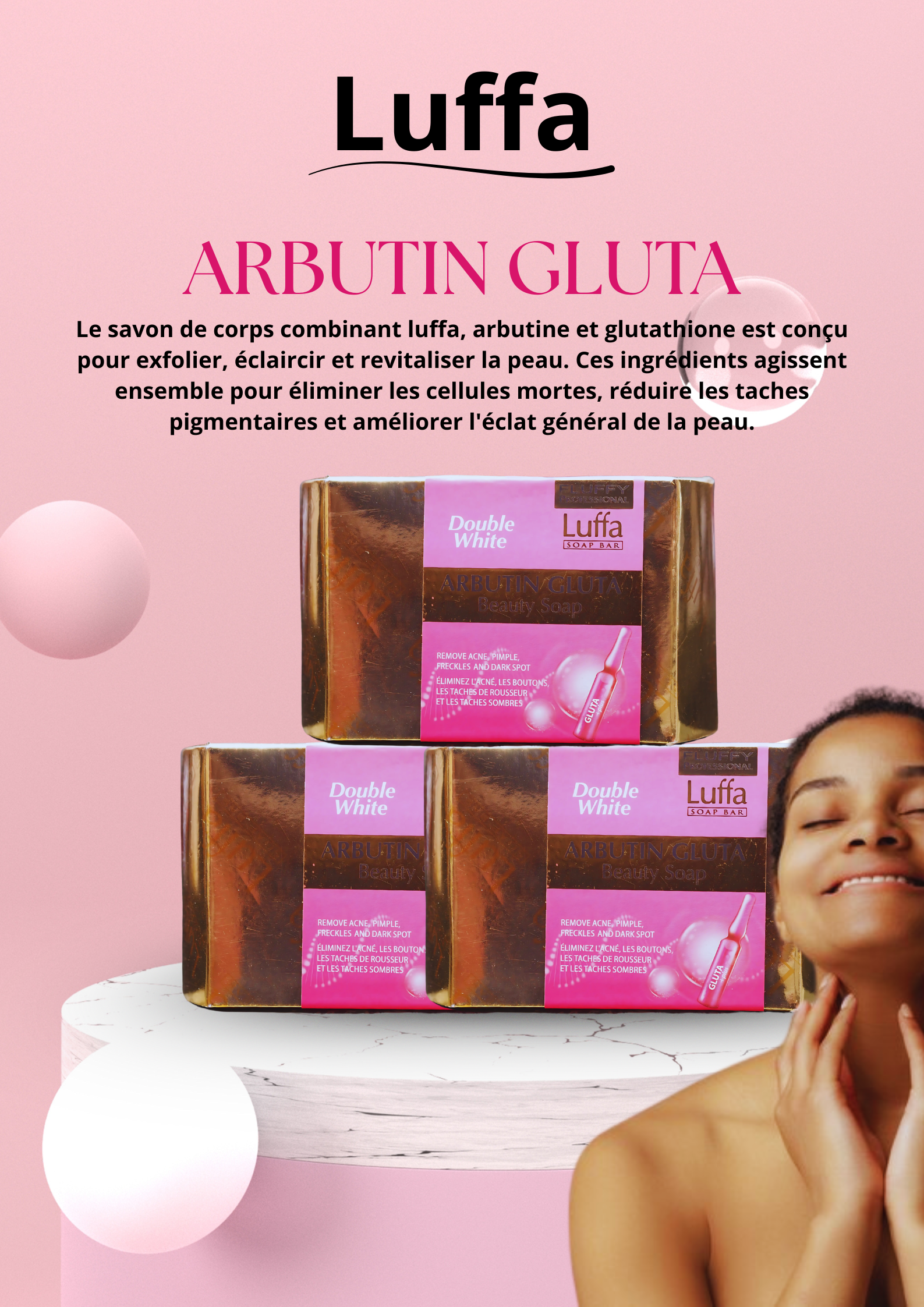 Savon de corps Luffa Arbutin Gluta